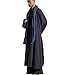 KATUO Gray Men's Long Gown Traditional Buddhist Meditation Robe S-3XL (XL)