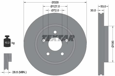 Textar 92184503 Brake Disc