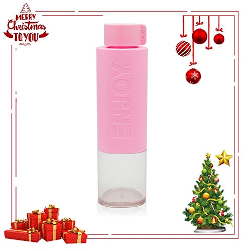 Trinkflasche Wasserflasche Auslaufsicher BPA Frei für Outdoor, Sport, Schule, Fitness und Fitnessstudio 500ML, Pink