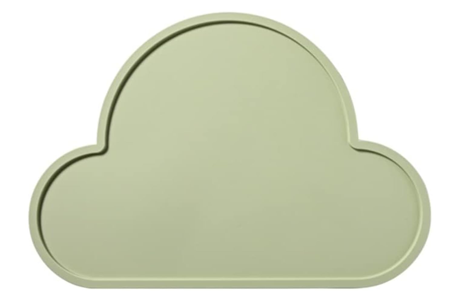 NALora Wolke Silicone Place Mat for Babies and Children, Waterproof, Non-Slip, Washable, Baby Plate, Place Mat, Green
