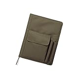 LIHIT LAB. Refillable Notebook with Cover, Journal Cover, Olive, B5, 9.9 x 7 x 1.5 inches (N1627-22)