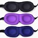 3D Sleep Mask, SLMASK Soft Contoured Eye mask with Adjustable Strap for Travel, Shift Work, Lightweight & Breathable Sleeping Mask for Women Men, Light Blocking Good Night Eye Cover, 3 Pack