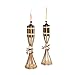 Fun Express Tabletop Tiki Torches (Set of 2) Outdoor Home Decor and Luau Party Supplies Bamboo