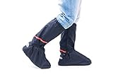 Wingstore Motorcycle Rain Shoes Covers Foldable Flat Waterproof Recycled PVC Boot Cover for Men Women 2pcs/set (XXL)