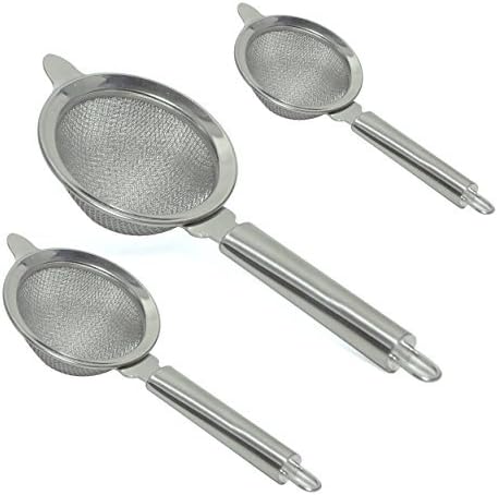 Aarrt Heavy Duty Conical Strainer Set of 3 Sizes 3" 3-3/4" 3-4/5"