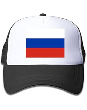 Flag Of Russia Boy & Girl Grid Baseball Caps Adjustable sunshade Hat For Children