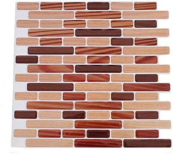 DXY 10"×10.6" 3D Waterproof Wall Stickers Backsplash Peel and Stick Tiles Room Kitchen Decoration (4, 10"×10.6")