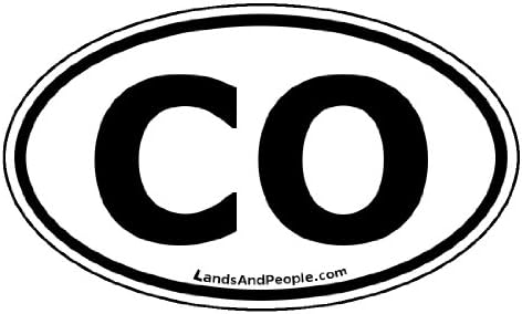 Colorado CO Car Bumper Sticker Decal Oval Black and White