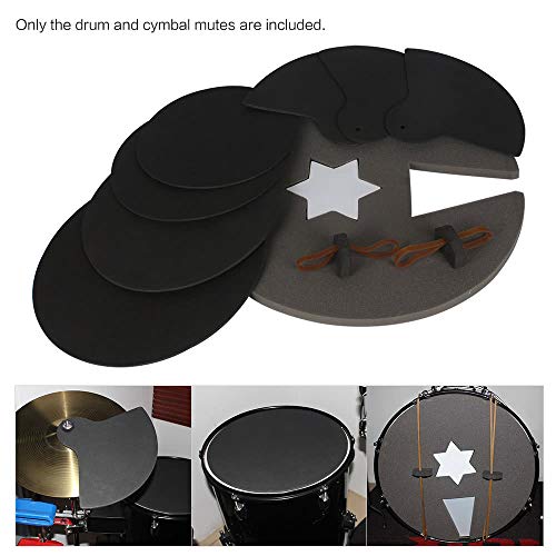 AppleLand 8-Piece Drum Set Silencer Practice Pads Mute with Cymbal Mutes - Quarkscm