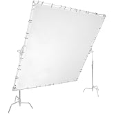 Glow 12x12' Portable Butterfly Light Modifier Collapsible Kit | Includes 12x12 aluminum frame, silk screen, bungees and stand adapters for diffusion, filming and lighting