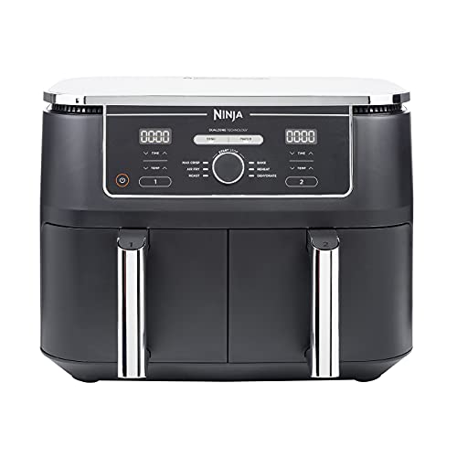 Ninja Friteuse Sans Huile Dual Zone Foodi Max [Af400Eu], Capacité De 9,5 L, 2 Tiroirs, 6 Modes De Cuisson, Gris