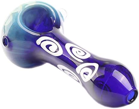 SHCY Two Tone Glass Art Tube w/Mini Spiral Pattern