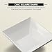 DOWAN Porcelain Bowl Set - Square Serving Bowls For Cereal, Soup, Set of 3, White (24-Ounce)