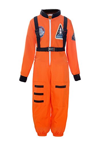 ReliBeauty Boys Kids Children Astronaut Role Play Costume, Orange, 7