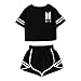 CHAIRAY BTS Love Yourself Shorts and Tee Set Jimin Jungkook V T-Shirt Suit M Black