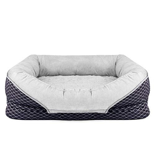 AsFrost Dog Bed, Orthopedic Dog Beds with Removable Washable Cover, Memory Foam Pet Bed for Dogs & Cats, Nonslip Bottom Pet Beds for Sleep (Small – 20″ x 16″, Grey)