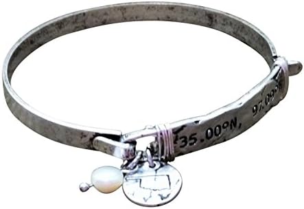 Loaded Lids Latitude and Longitude GPS Coordinates State Bracelet