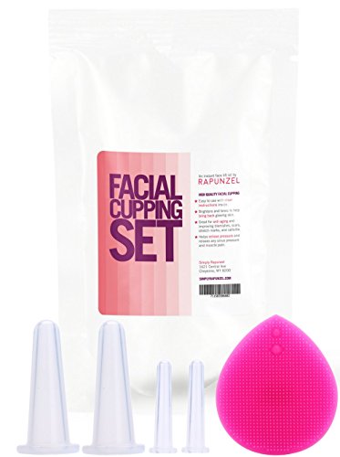 Rapunzel facial cupping set, natural anti aging kit with silicone…