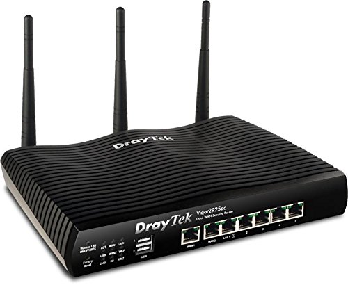 DrayTek Vigor 2925ac, Gigabit WAN/LAN, WLAN-802.11n, 50VPN tunels, QoS, USB,
