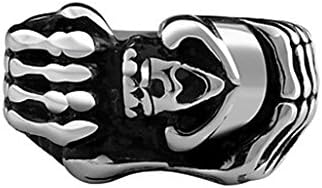 XIEXIE Men Personality Stainless Steel Skull Ring Halloween Gifts , 9