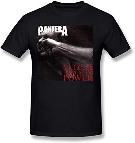 Pantera Vulgar Display of Power Cotton Youth Men's T Shirt Stylish Shirts Short Sleeves Black