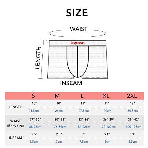 LAPASA Men's Modal Boxer Briefs Bulge Enhancing Pouch Trunk Underwear