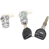 Door Lock Cylinder compatible with INTEGRA 87-93 / CIVIC DEL SOL 93-97 Set of 2 Chrome w/Keys Door-Mounted