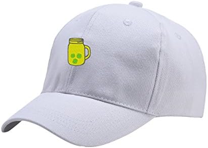 Ice Mason Jar White Peaked Hat Embroidered Logo Adjustable Fish Cap