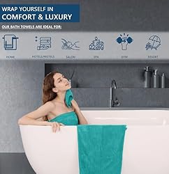 4 Piece Bath Towel Oversized Bath Sheet