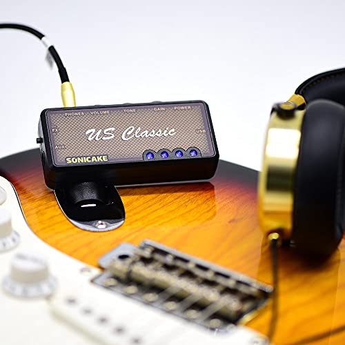SONICAKE Guitar Headphone Amp Mini Guitar Headphone Amplifier US