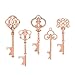 Ella Celebration 50 Key Bottle Openers Rose Gold Wedding Favors Decorations Assorted Vintage Skeleton Keys (50, Rose Gold)