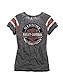 Harley-Davidson Official Women's Genuine Oil Can Burnout Tee, Grey