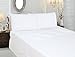 Utopia Bedding 4-Piece Cotton Bed Sheet Set - 1 Flat Sheet, 1 Fitted Sheet and 2 Pillowcases (Queen, White)
