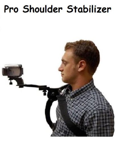 Pro Shoulder Stabilizer for Panasonic Sr-s100, Sdr-s150, Ag-hpx170, Ag-hmc70, Ag-hpx500, Pro Ag-hmc150, Svav100, Svav30, Svav50 Camcorders + Pro Digi Cleaning Kit