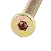 uxcell M6 x 49mm Full Thread Hex Socket Head Cap Screw Bolt Bronze Tone 5 Pcs