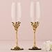 Elegant Vintage Rose Wedding Toasting Flutes
