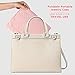 IPOW JO01 Travel Jewelry Organizer Roll Case Holder for Necklace Earrings Bracelets Rings Brooches Foldable Portable Storage Bag for Women Girlfriend Wife Mom Roomy Compact No More Tangle Pink