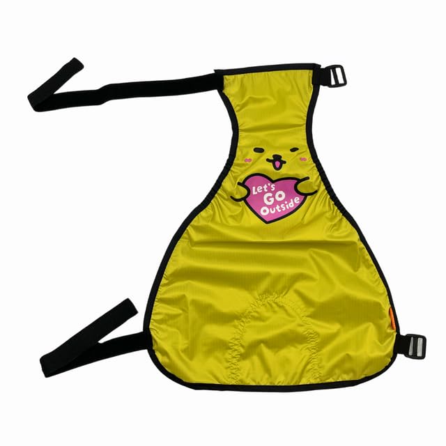 MUDLESS Waterproof Dog Belly Vest, Lightweight Breathable Outdoor Indoor - Clean & Dry in Rain Snow Mud (Yellow, Let's Go, XS)
