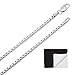 2mm .925 Sterling Silver Squared Venetian Box Link Choker Chain Necklace, 18
