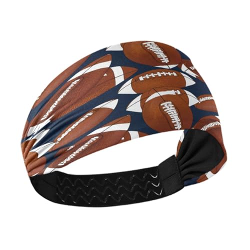 WELLDAY Headbands for Women Football Night Soft Elastic Non Slip Headbands for Women Running, Wide Women’s Head Band for Thin Hair