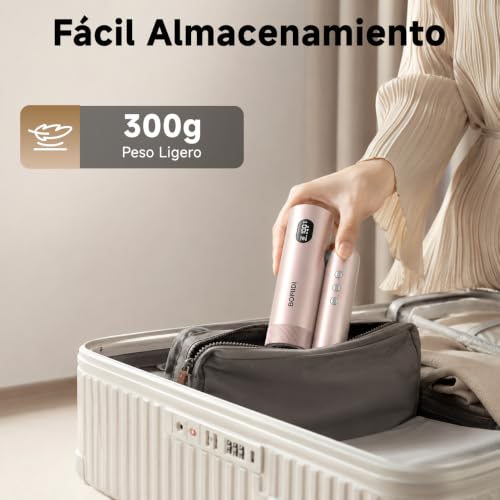Secadora de Cabello, Bomidi Secador de Pelo Plegable Alta Velocidad Profesional, 100000RPM con ionico de 500M Y Pantalla LED Y Modo Autolimpieza,110-240V, Ideal para Cabello Liso y Ondulado HD08