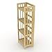 Stony Edge 4-Tier Folding Bookshelf | Natural Wood Finish | 45x16x11.5 Inches | Book Shelf for Books and Trinkets | No Assembly Required | Foldable & Small Bookshelf for Home and Office