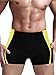Scodi Mens Solid Splice Square Leg Jammer Swimsuit Swimwear