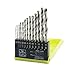 uxcell 13 in 1 Straight Shank 1.5mm to 6.5mm Twist Drill Bits Set for Drilling Wood/Plastic