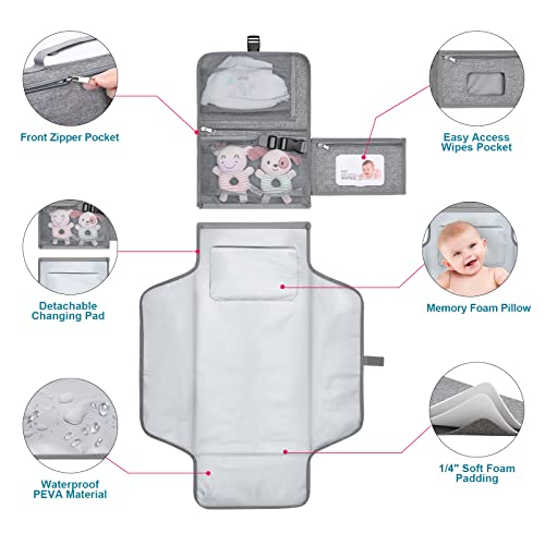 SIMBOOM Portable Changing Pad, Foldable Baby Diaper Changing Mat for