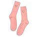 Floralby Women Girl Cartoon Fruit Embroidery Socks Warm Soft Elastic High Knitting Socks (Pink)