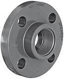 Spears 852 Series PVC Pipe Fitting, One Piece Flange, Class 150, Schedule 80, 1