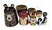 Arsdoll Cartoon Brown Bear Fox Owl Rabbit Raccoon Nesting Doll Wooden Matryoshka Russian Doll Handmade Stacking Toy Set 5 Pieces For Kids Girl Home Decoration