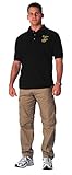 Rothco Military Embroidered Golf Shirt-Black, MARINE, Large