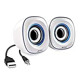 JELICH Mini USB Computer Speakers - Wired USB Powered Multimedia Small Speakers with Light Music Needs for PC/Desktop/Laptops/Smart Phone